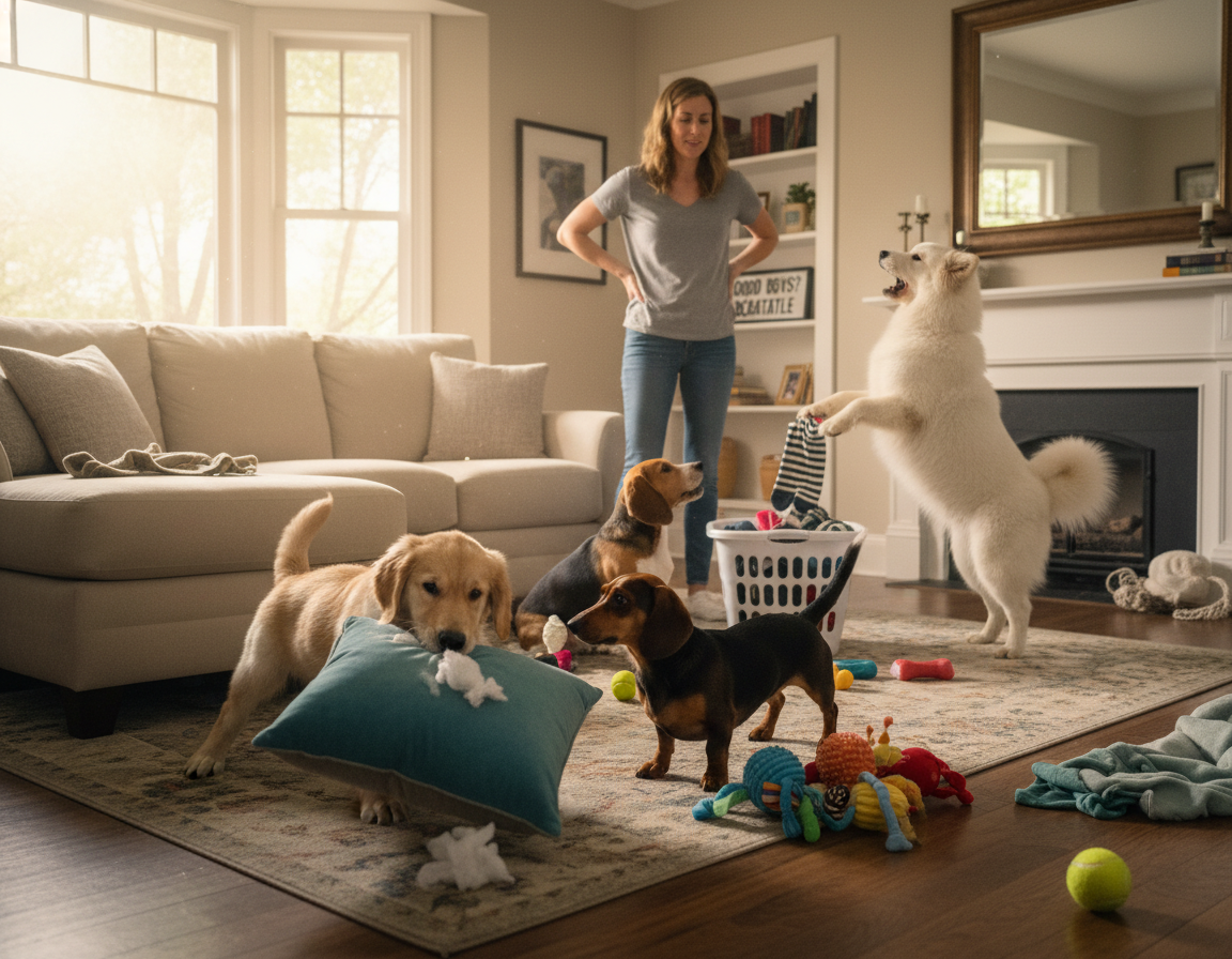 dogs behaving badly